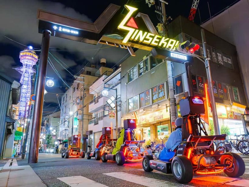Osaka: Guided Go Karting Tour in a Funny Costume - The route highlights: America-mura, Namba, Dotonbori, Tsutenkaku, Shin-sekai