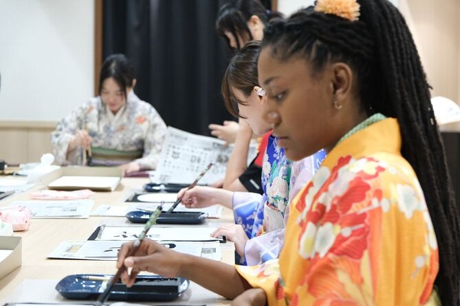 Premium Kimono Dressing, Tea Ceremony, Calligraphy, Samurai show - A Quick Cultural Sampler in Shinsaibashi
