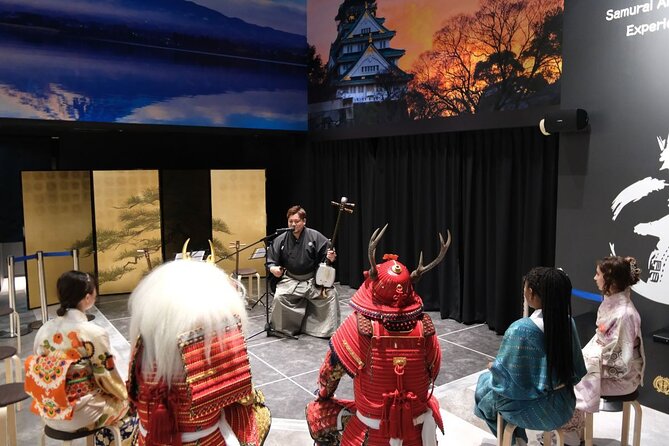 Premium Kimono Dressing, Tea Ceremony, Calligraphy, Samurai show - Traditional Music and the Samurai Sword Show