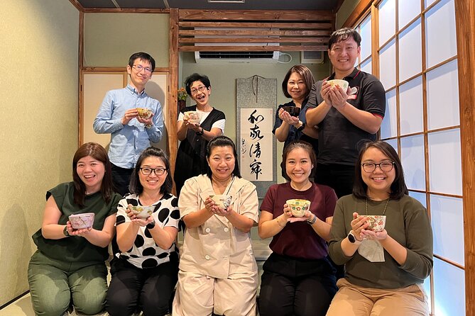 Tea Ceremony Experience in Osaka Doutonbori - A calm tea room inside loud Dōtonbori